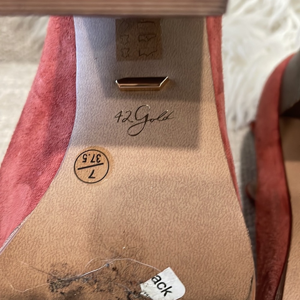 Boho Suede Open Toe Block Heel Festival Bootie (7.5) - Picture 12 of 13